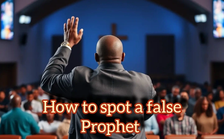 A pastor preaching to his congregation (How to spot a false Prophet).